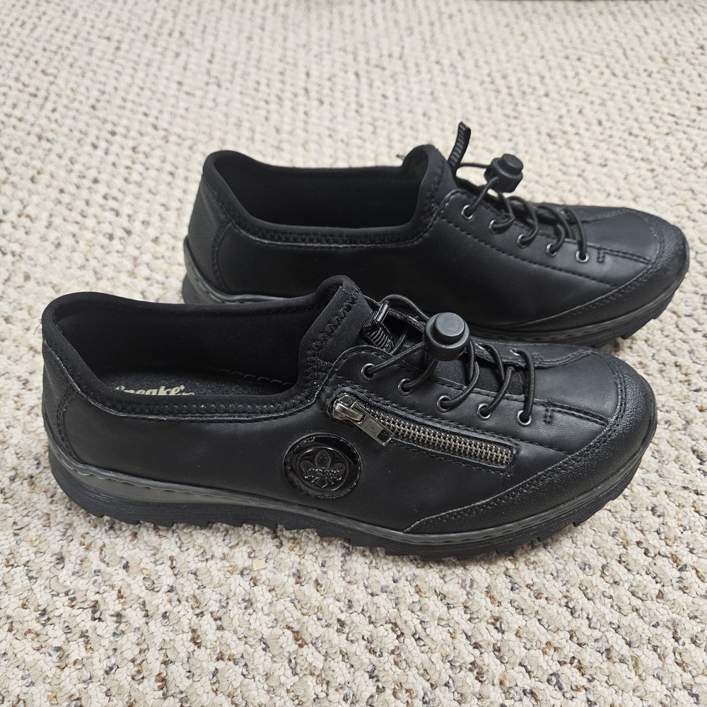 Rieker M6269-00 Zigwave Wine-Black Combi Women's Lacing Comfort Shoes